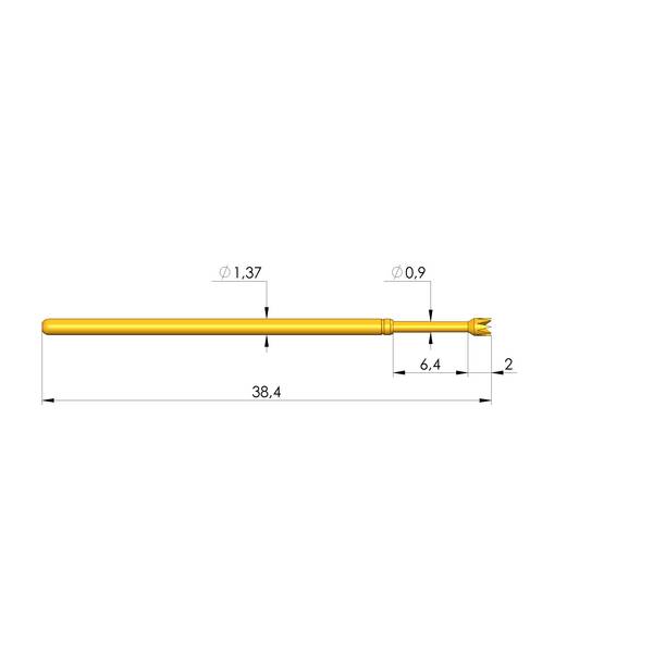 Ingun GKS-100 288 150 A 2200 E, Gefederter Kontaktstift