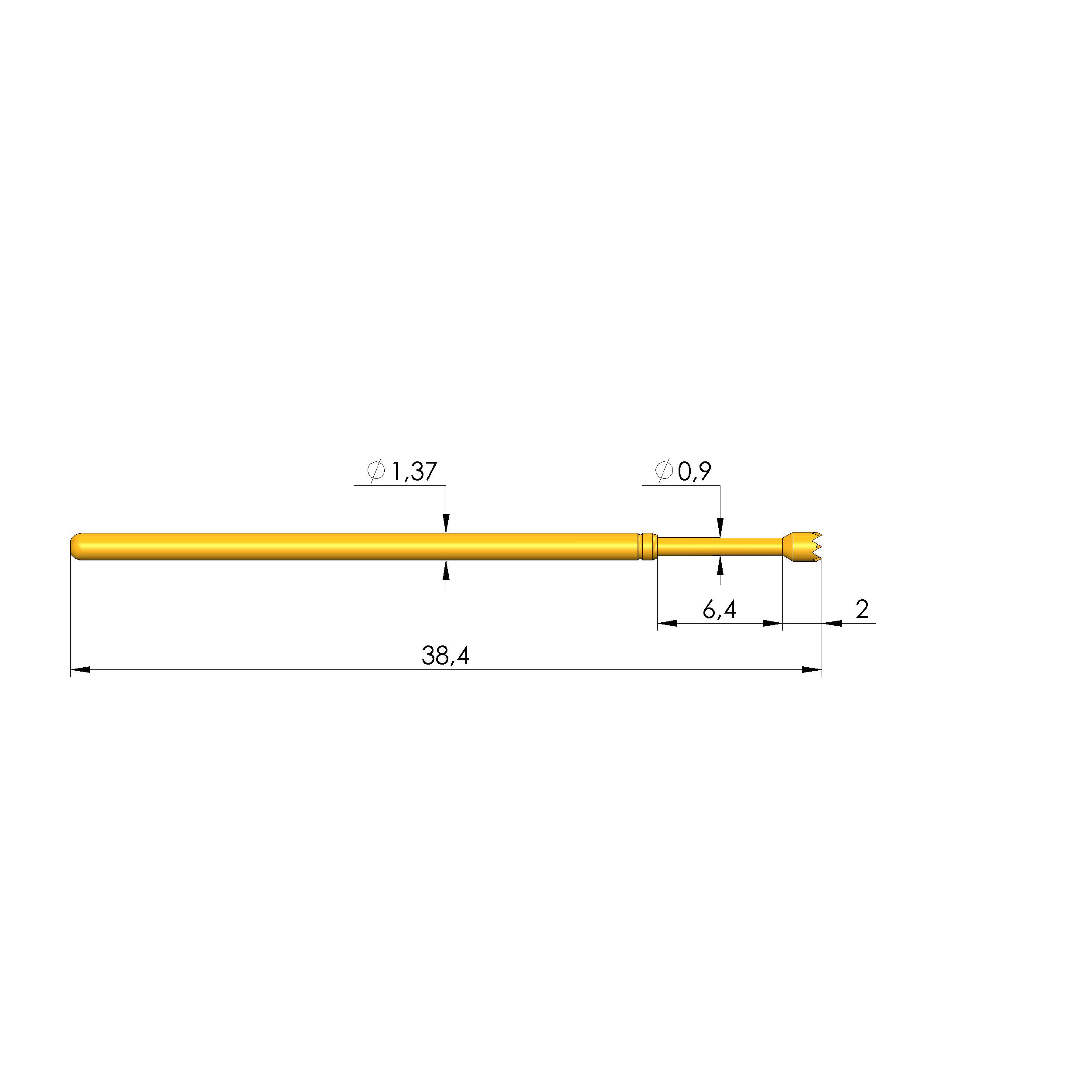 Ingun GKS-100 306 150 A 3000 E, Gefederter Kontaktstift-0