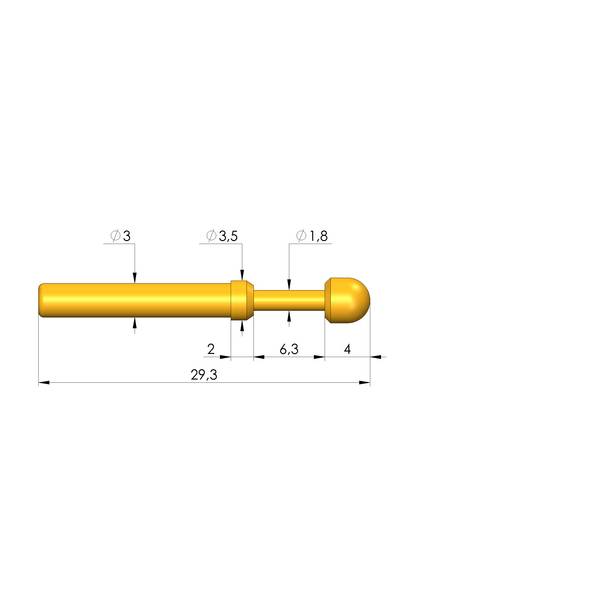 Ingun GKS-103 105 400 A 3002, Gefederter Kontaktstift