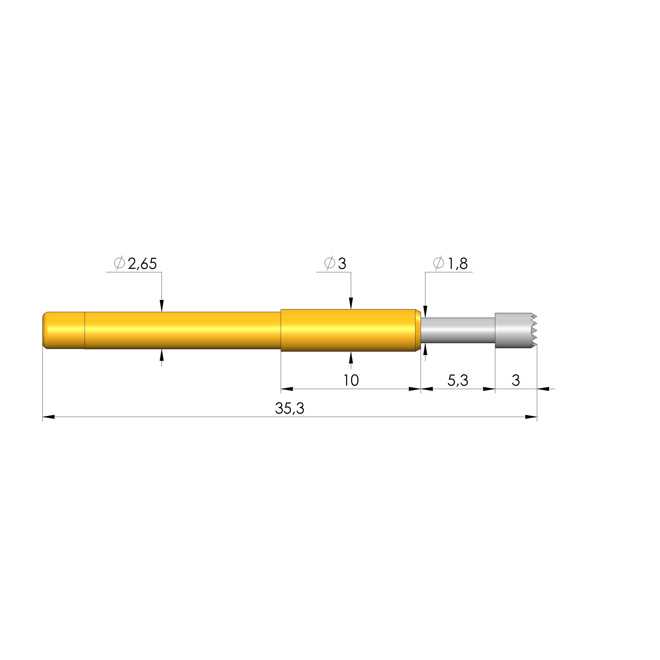 Ingun GKS-113 306 250 R 1510, Gefederter Kontaktstift-0