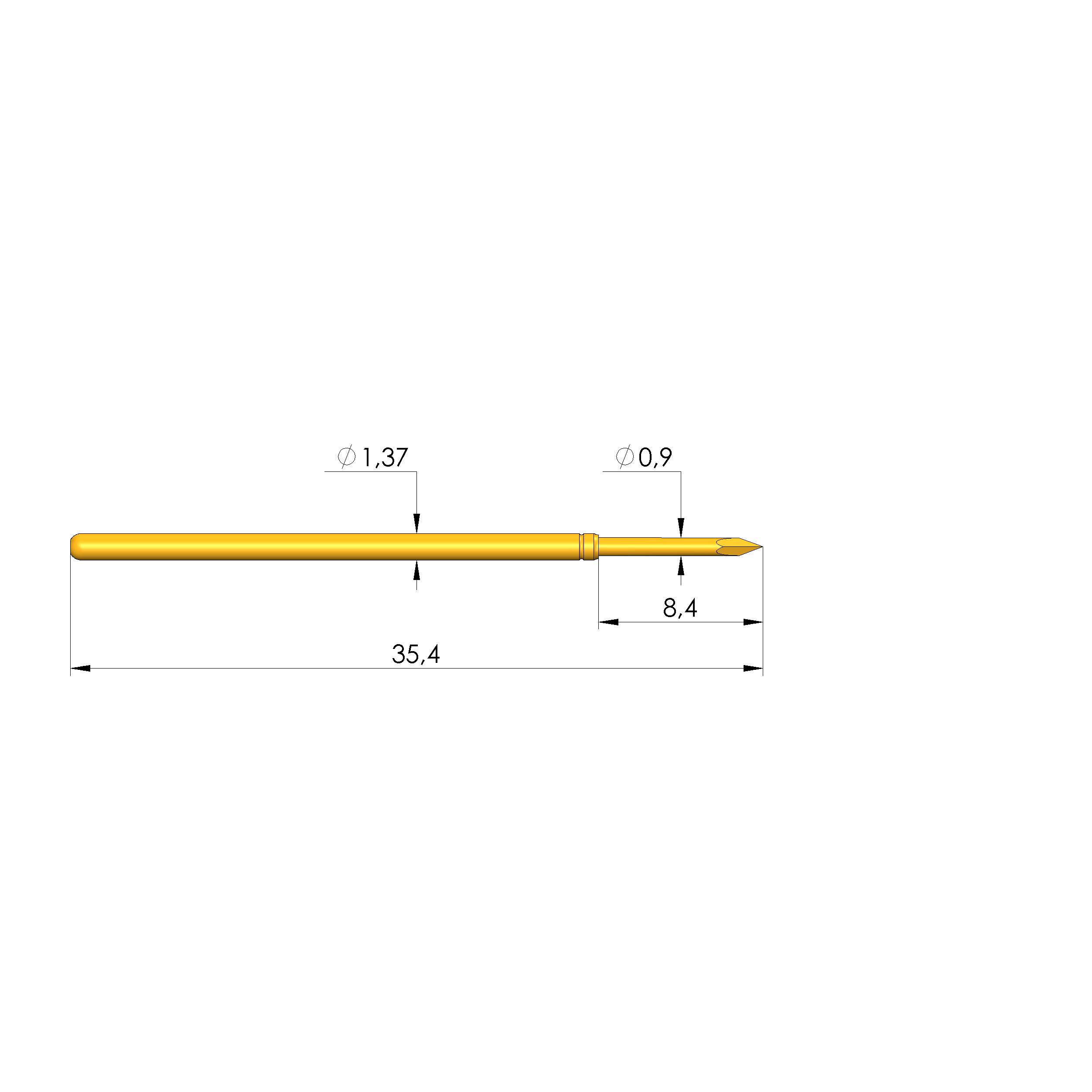 Ingun GKS-100 291 090 A 2000 LH, Gefederter Kontaktstift
