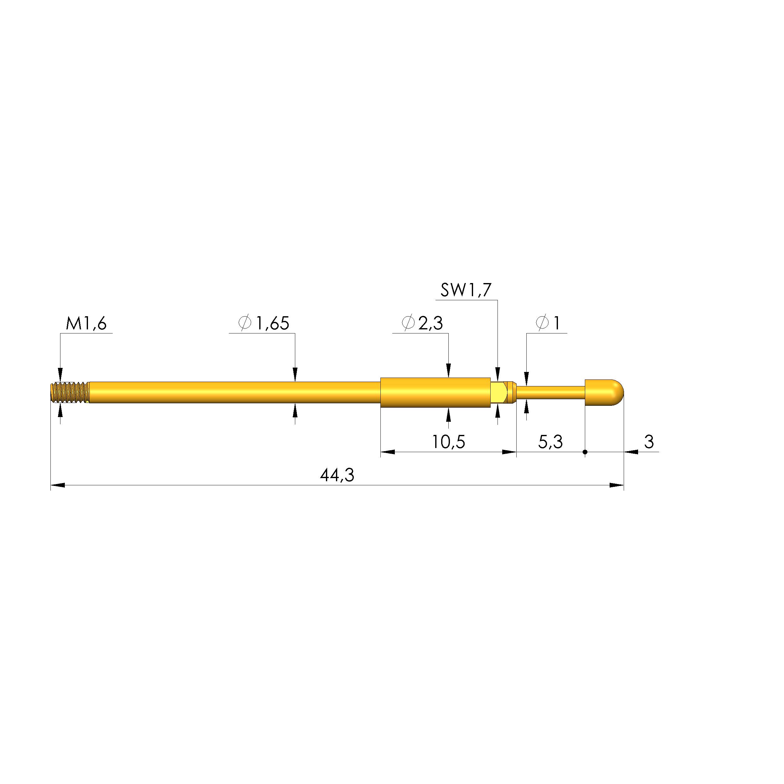 Ingun GKS-112 305 200 A 0810 MC, Gefederter Kontaktstift-0