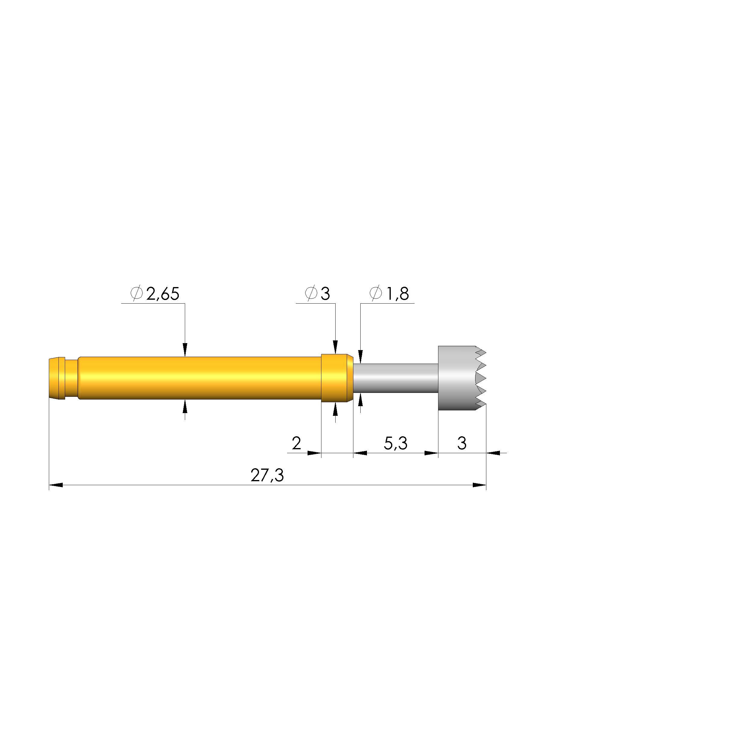 Ingun GKS-113 306 400 R 3002, Gefederter Kontaktstift-0