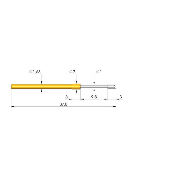 Ingun GKS-412 204 130 R 3003, Gefederter Kontaktstift