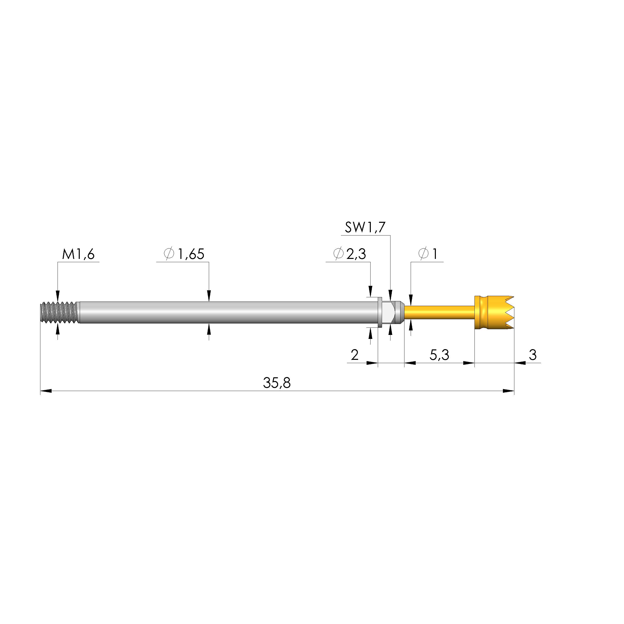 Ingun HSS-118 306 250 A 2202 M, Hochstrom-Kontaktstift-0