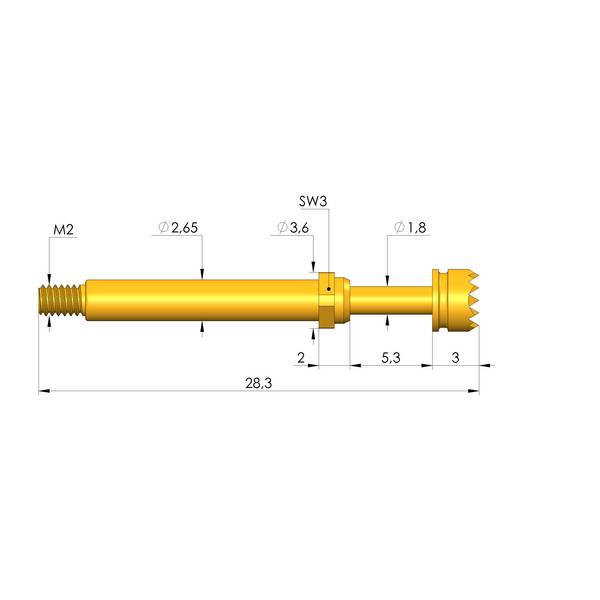 Ingun HSS-120 306 400 A 1502 M, Hochstrom-Kontaktstift