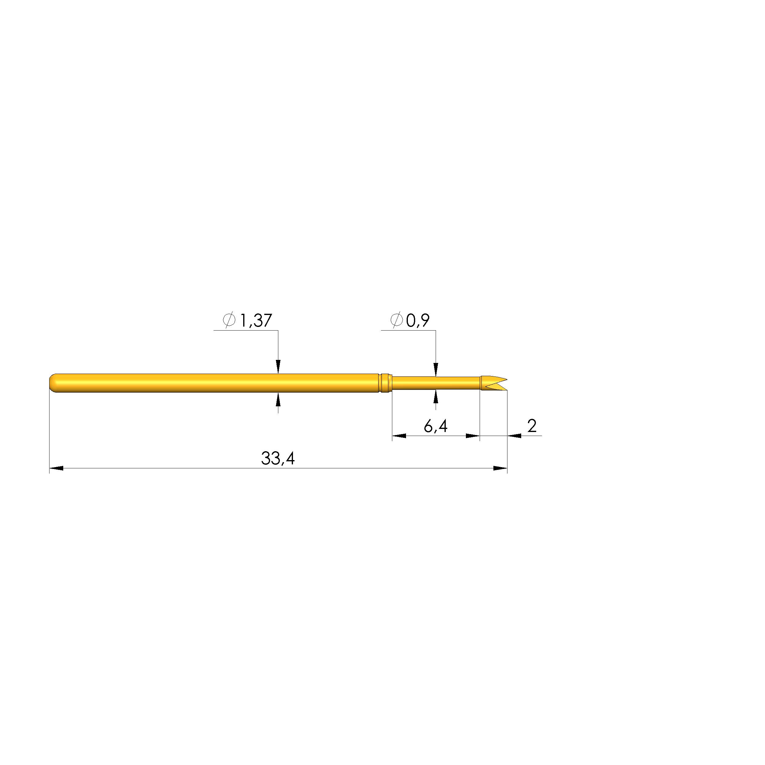 Ingun GKS-100 233 106 A 3000, Gefederter Kontaktstift