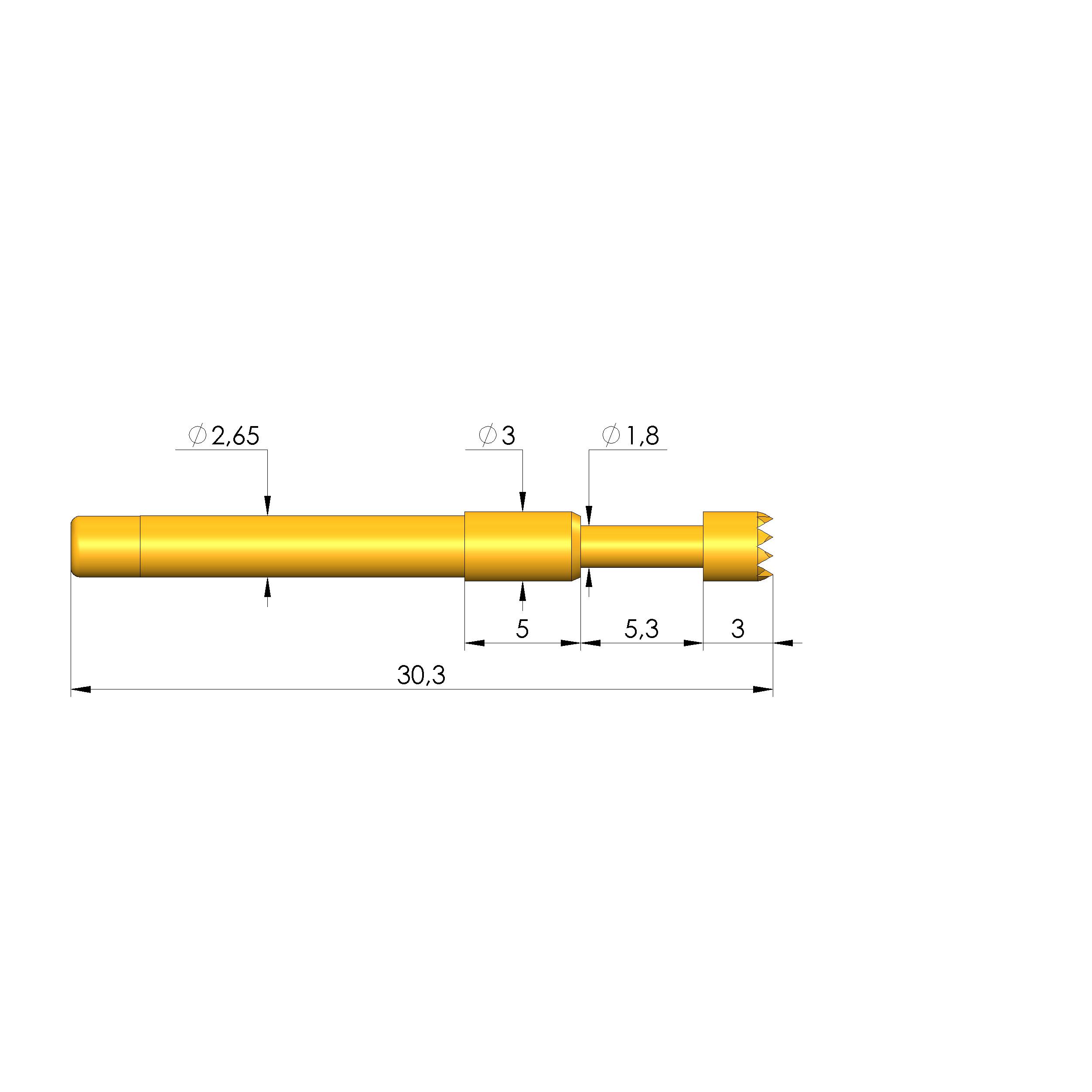 Ingun GKS-113 306 300 A 3005, Gefederter Kontaktstift
