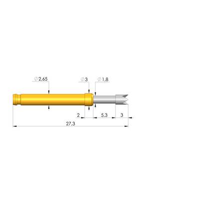 Ingun GKS-113 204 230 R 3002, Gefederter Kontaktstift-0