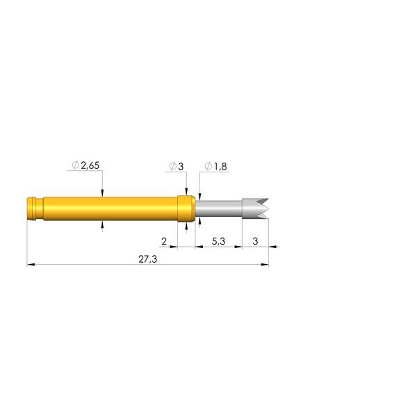 Ingun GKS-113 204 230 R 3002, Gefederter Kontaktstift