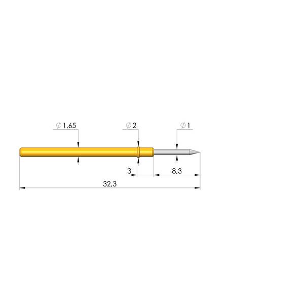 Ingun GKS-112 201 100 R 0603, Gefederter Kontaktstift