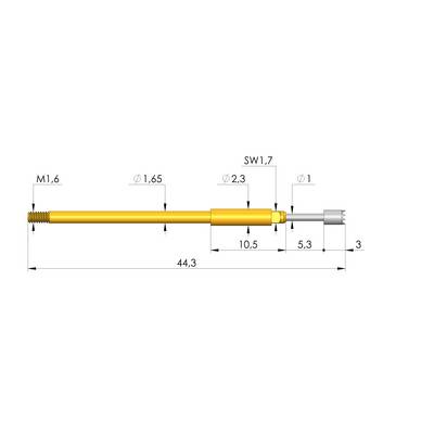 Ingun GKS-112 306 200 R 1510 M, Gefederter Kontaktstift-0
