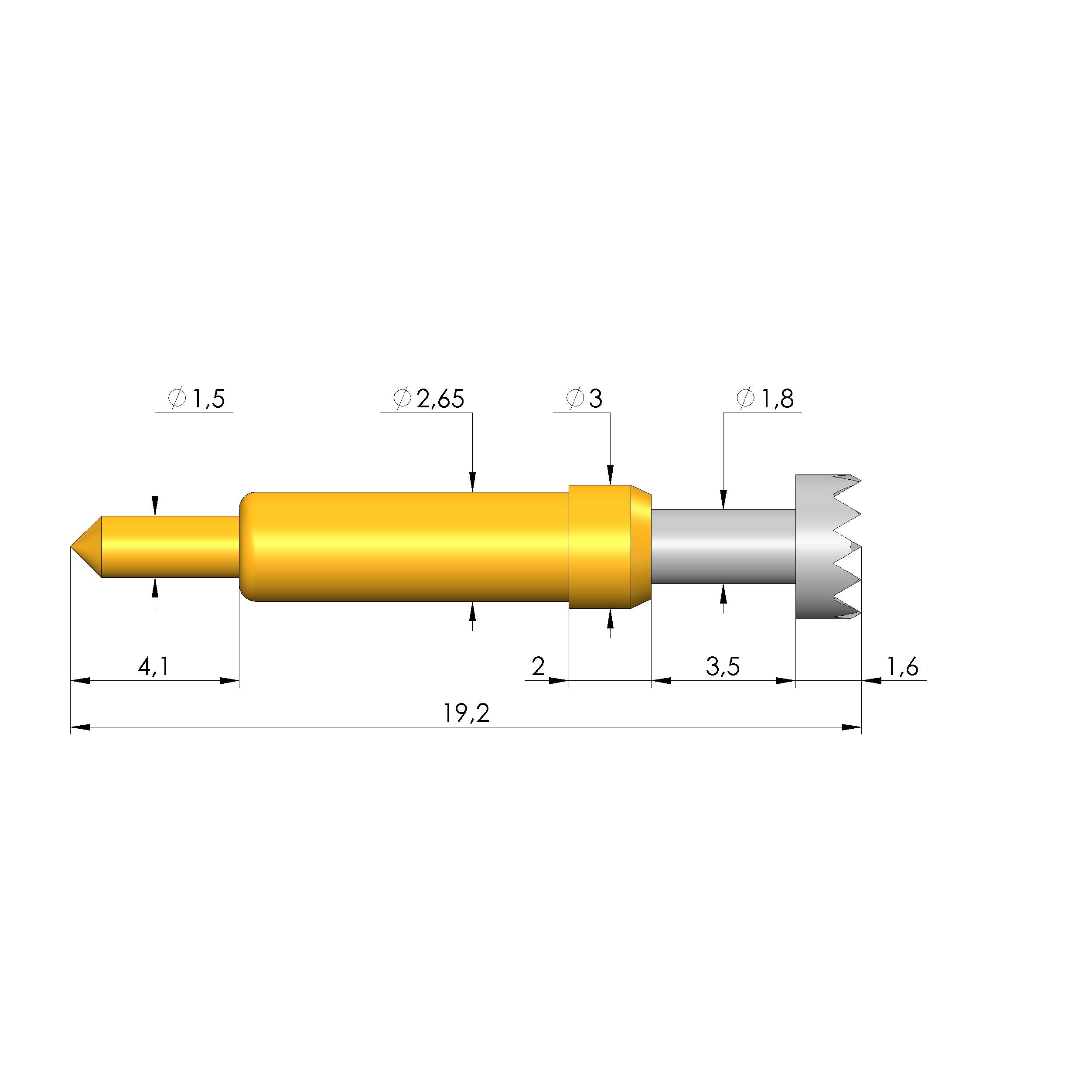 Ingun GKS-913 306 350 R 1502 1, Gefederter Kontaktstift-0