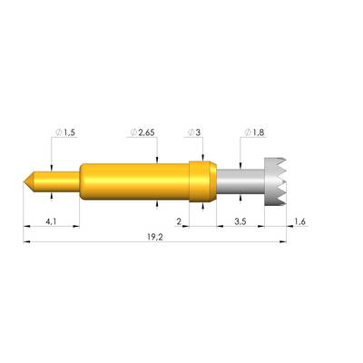 Ingun GKS-913 306 350 R 1502 1, Gefederter Kontaktstift-0