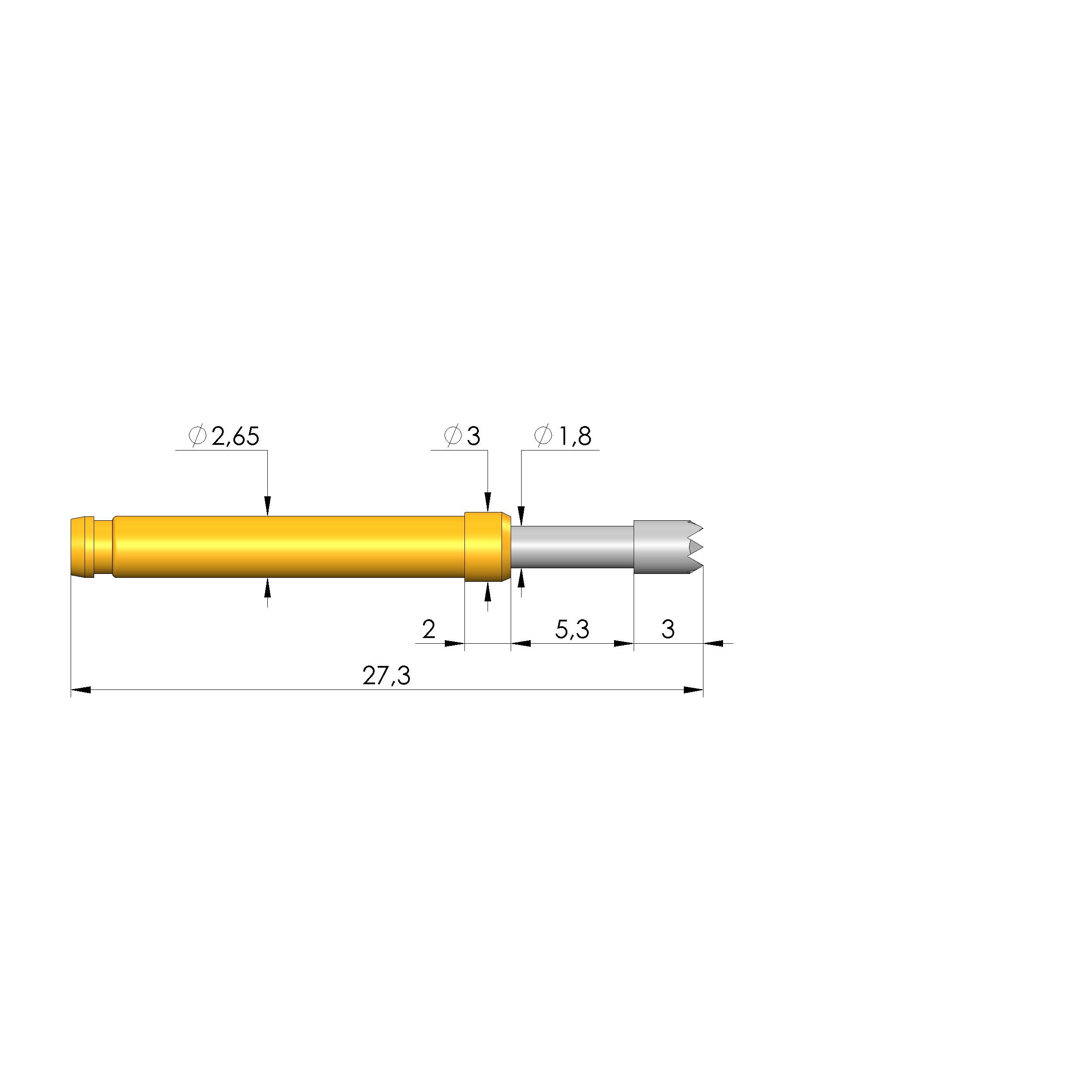 Ingun GKS-113 306 230 R 3002, Gefederter Kontaktstift-0