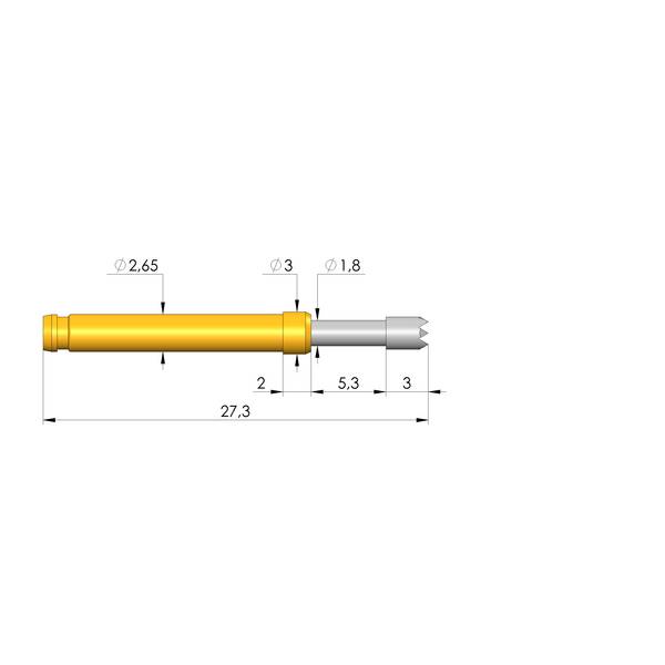 Ingun GKS-113 306 230 R 3002, Gefederter Kontaktstift