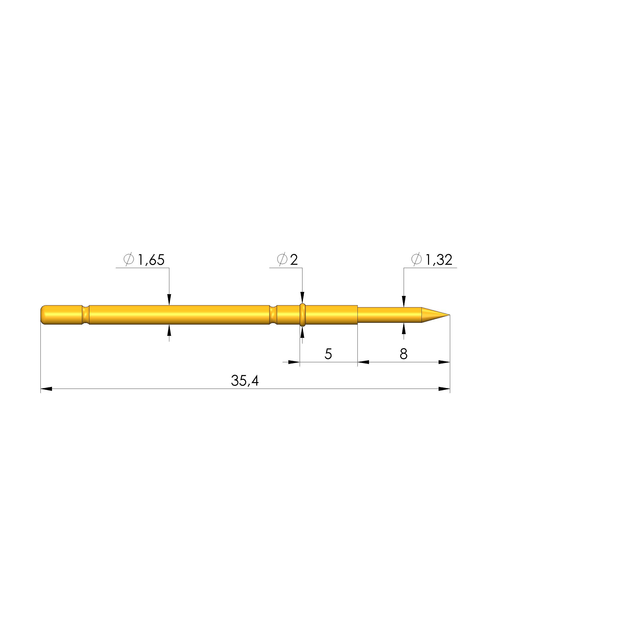 Ingun GKS-912 201 130 A 5005, Gefederter Kontaktstift-0