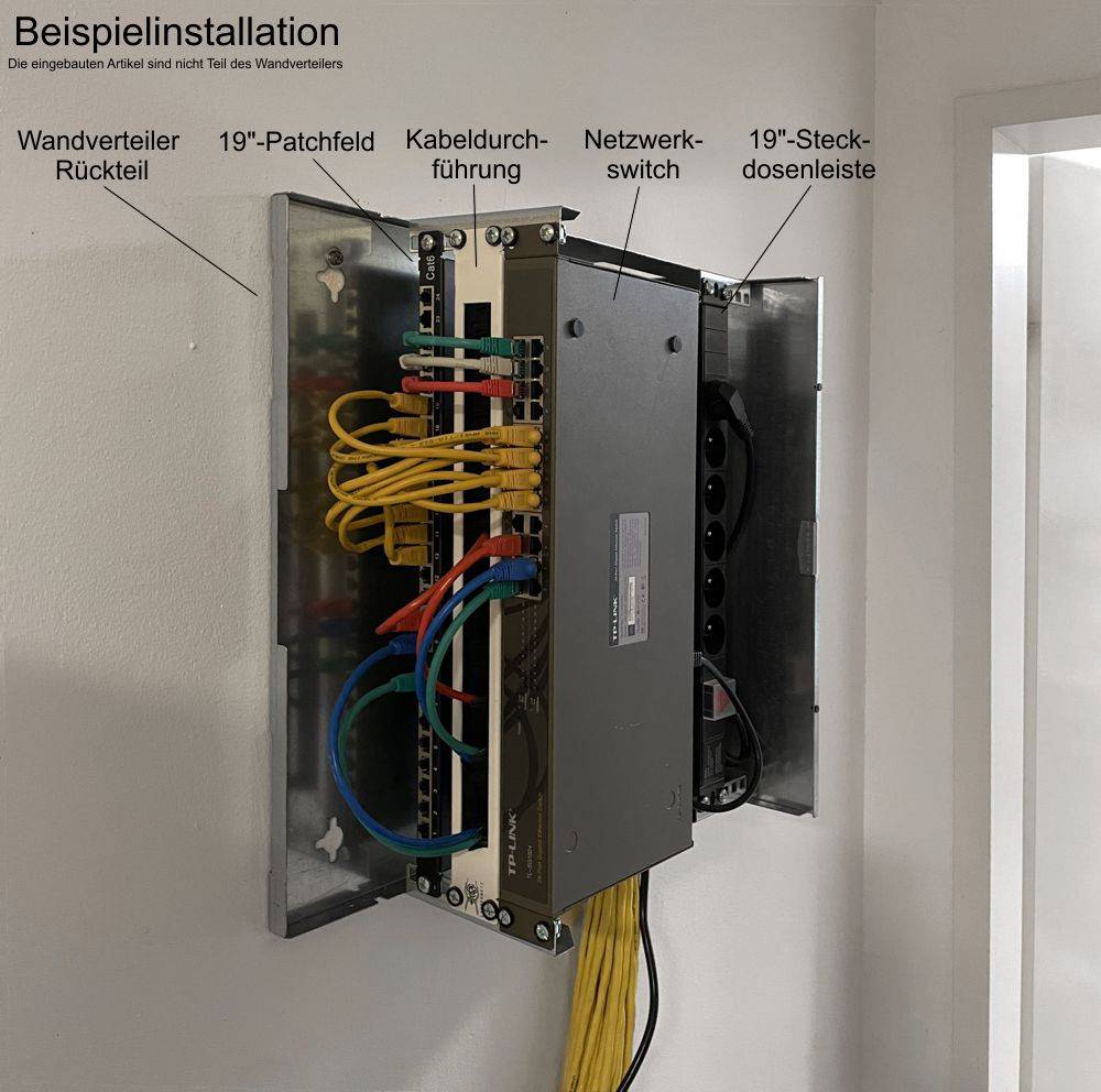 19"-Wandnetzwerkschrank - platzsparender vertikaler 19"-Einbau -+ - Rack-3