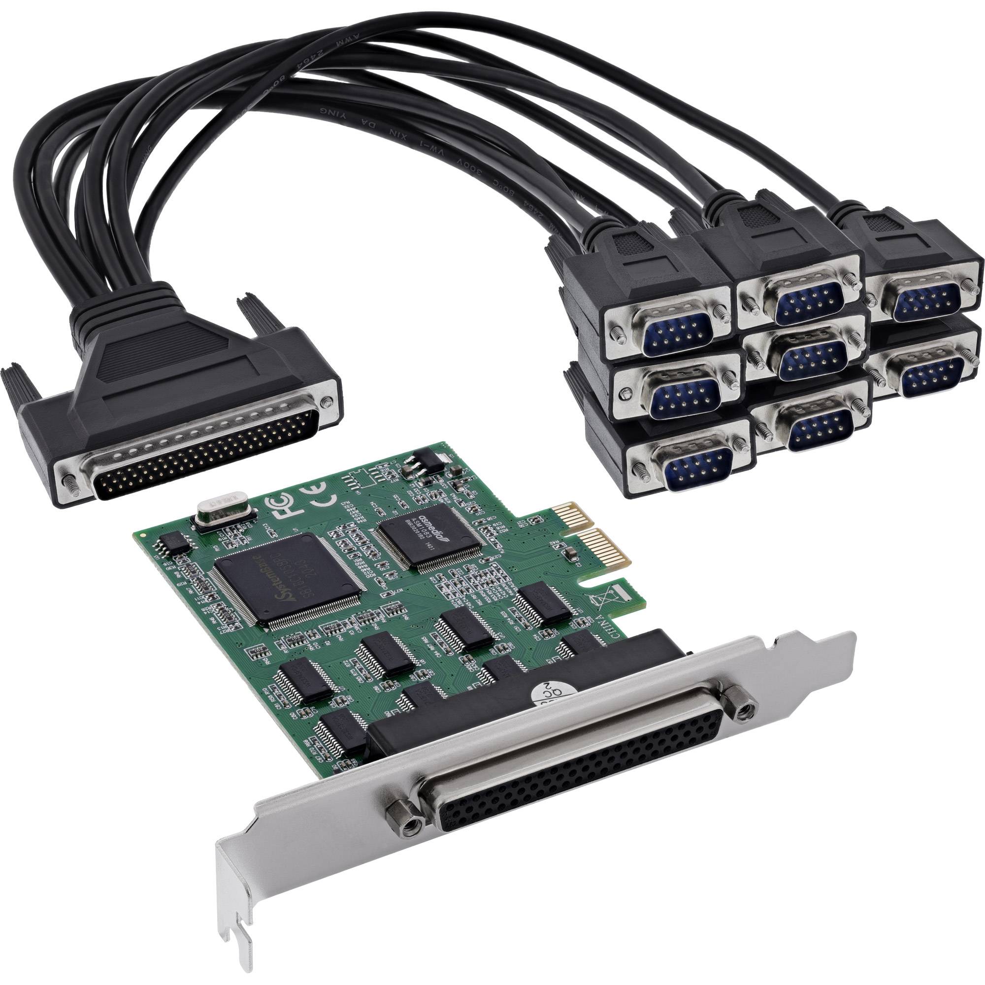InLine® Schnittstellenkarte, PCIe x1 zu 8x RS-232, D-Sub 9 Stecker-0