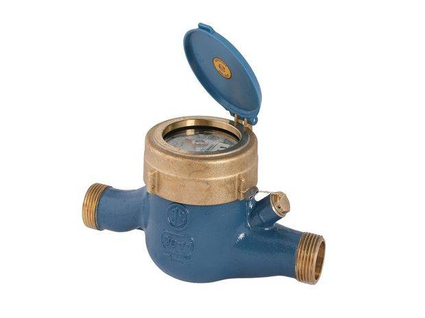 Schlösser Wasserzähler Bauart MNR, waagerecht, bis 30 Grad C, Dauerdurchfluss Q3 10m3/h, 1", Baulänge 260mm, R80-0