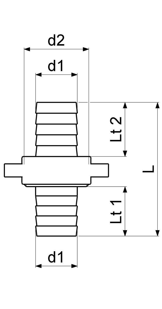 JS MS-SCHLAUCHVERSCHRAUBUNG 3-TEILIG, FLACHDICHTEND, 1"x1 1/4"-1