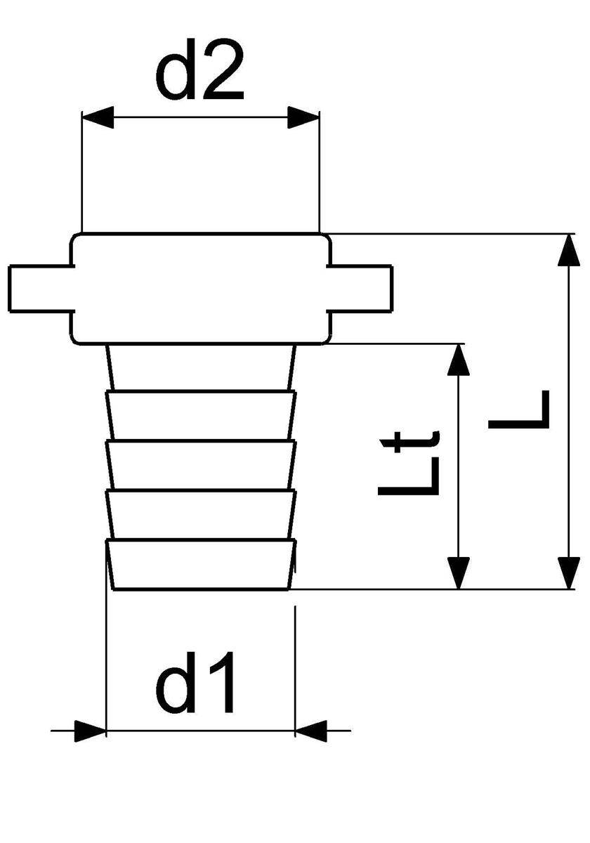 JS MS-SCHLAUCHVERSCHRAUBUNG 2-TEILIG, FLACHDICHTEND, 3/4"x3/4"-1