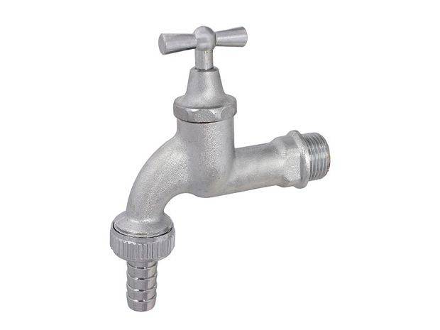 Schlösser Armaturen AUSLAUFVENTIL MIT METALL-SV KNEBEL-OT, SCHWER, 1/2", MATT CHROM-0