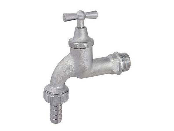 Schlösser Armaturen AUSLAUFVENTIL MIT METALL-SV KNEBEL-OT, SCHWER, 1/2", MATT CHROM