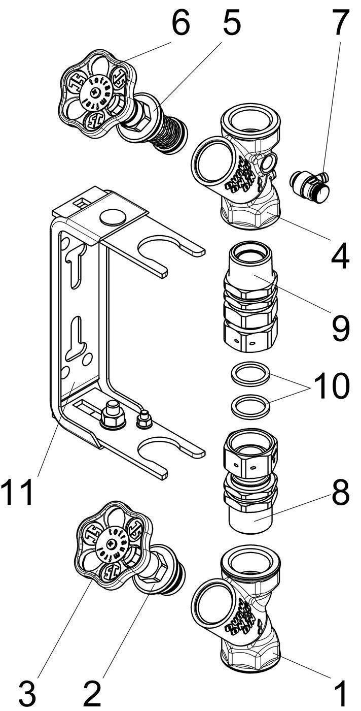 JS KIT D'INSTALLATION TUBE MONTÉ, QN 2, 5 1 1/4"x1 1/4", BRIDE : GALVANISÉE, RENFORCÉ-2
