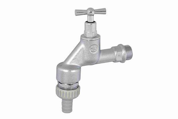 Schlösser Armaturen AUSLAUFVENTIL MIT RB+SV, O. RV KNEBEL-OBERTEIL, 1/2", MATT CHROM-0