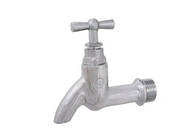 Schlösser Armaturen AUSLAUFVENTIL MIT STRAHLREGLER OHNE SV, KNEBEL-OT, 3/4", POL. CHROM
