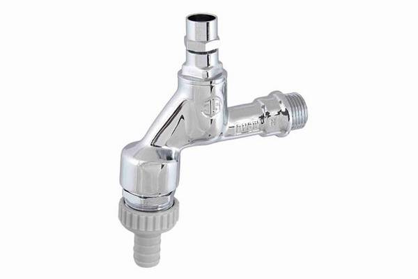 Schlösser Armaturen AUSLAUFVENTIL MIT RB, RV, SV STECKSCHL.-OT, 3/4", POL. CHR, DVGW