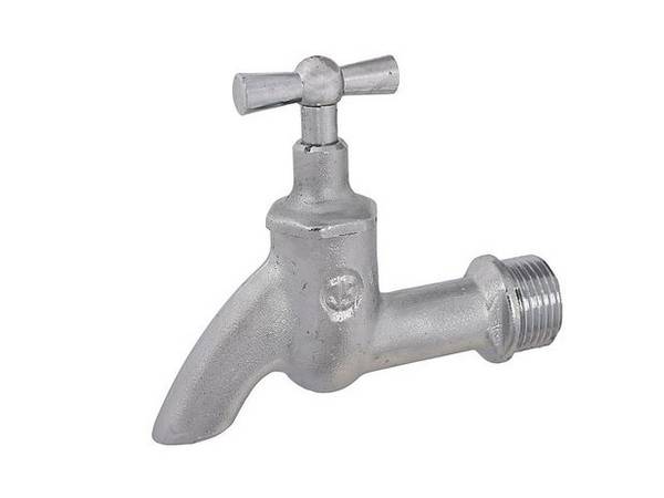 Schlösser Armaturen AUSLAUFVENTIL MIT STRAHLREGLER OHNE SV, KNEBEL-OT, 1/2", MATT CHROM