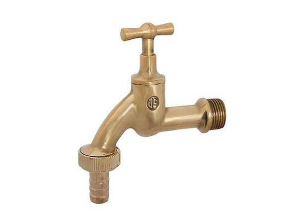 Schlösser Armaturen AUSLAUFVENTIL MIT SCHLAUCHVER. KNEBEL-OBERTEIL, 3/4", MS-POLIERT