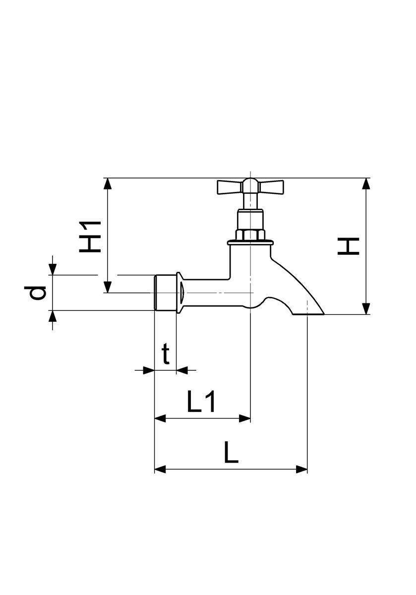VANNE DE SORTIE JS AVEC AÉRATEUR SANS SV, BOUTON-ROTATIF, 1/2", CHROME MAT-1