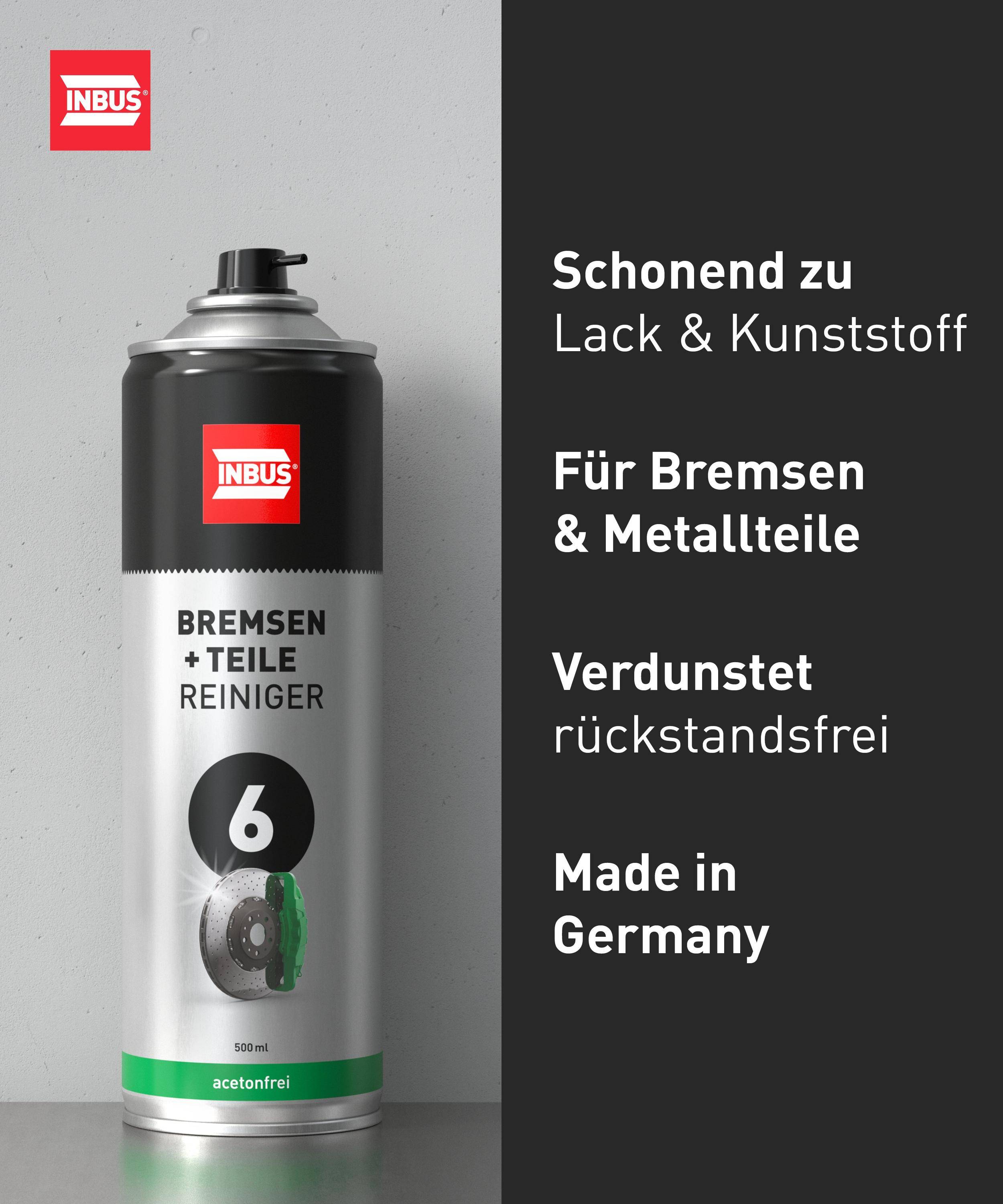 INBUS Bremsenreiniger + Teilereiniger (acetonfrei) 12x 500ml, Montagereiniger-2