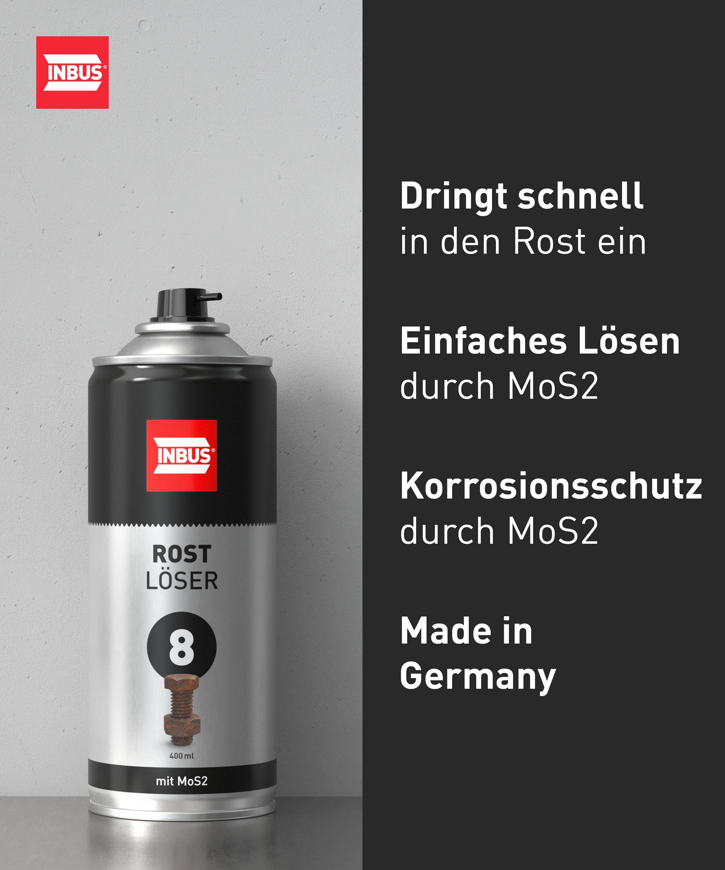 INBUS Rostlöser (mit MoS2), 24x 400ml — Nr. 8 der Schraubchemie® — Made in Germany-2