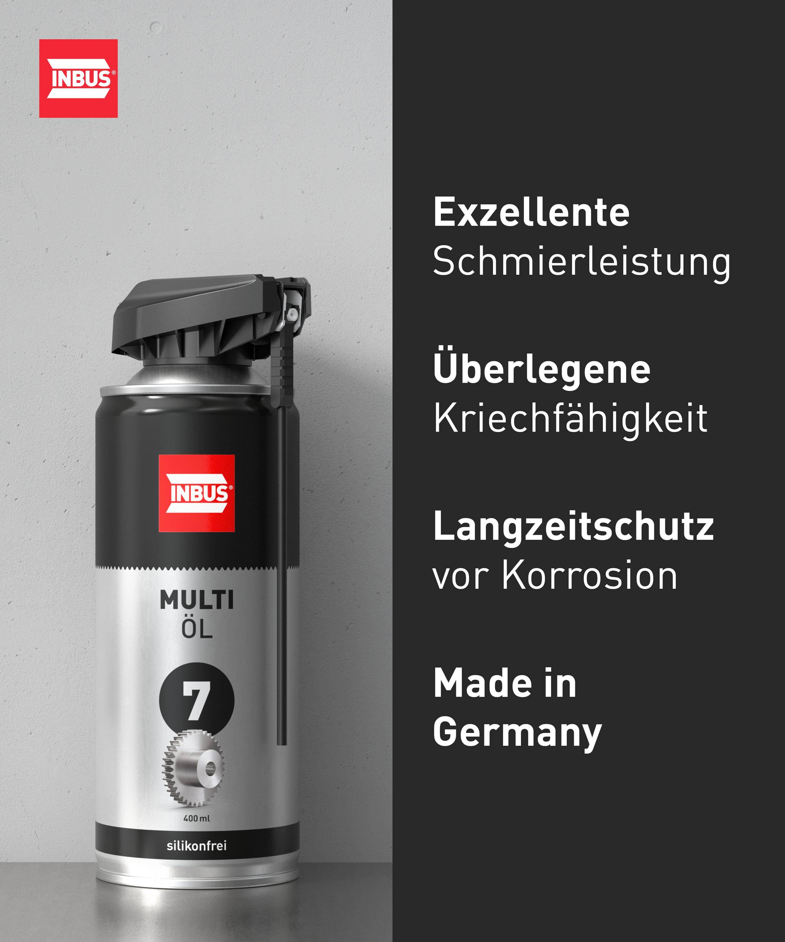 INBUS Multifunktionsöl (silikonfrei), 12x 400ml — Nr. 7 der Schraubchemie® — Made in Germany (75046)-2