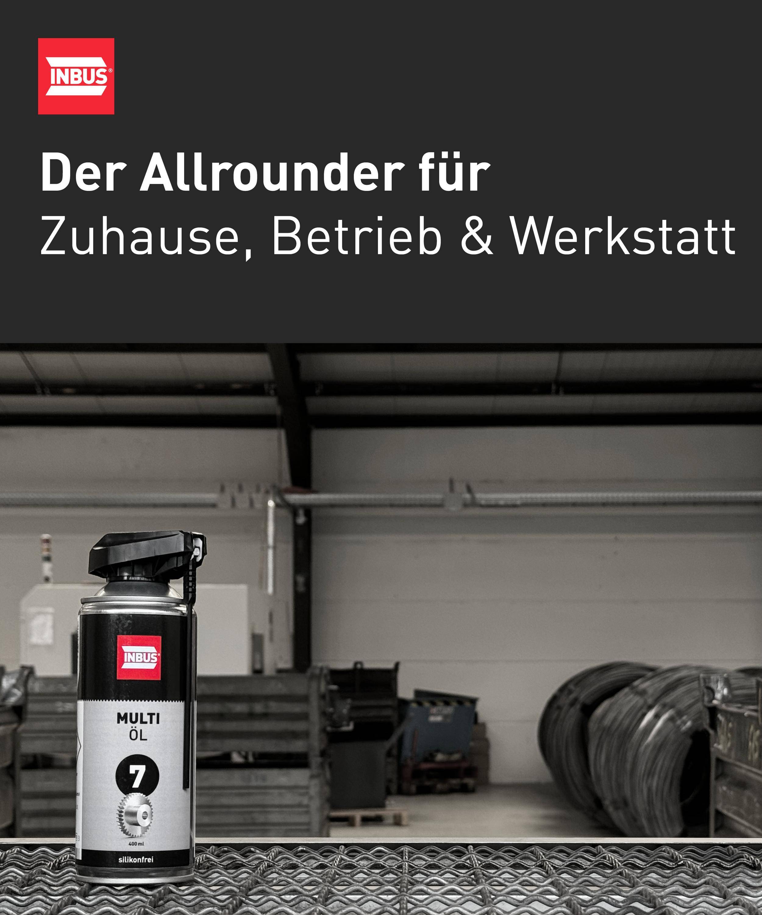 INBUS Multifunktionsöl (silikonfrei), 12x 400ml — Nr. 7 der Schraubchemie® — Made in Germany (75046)-4