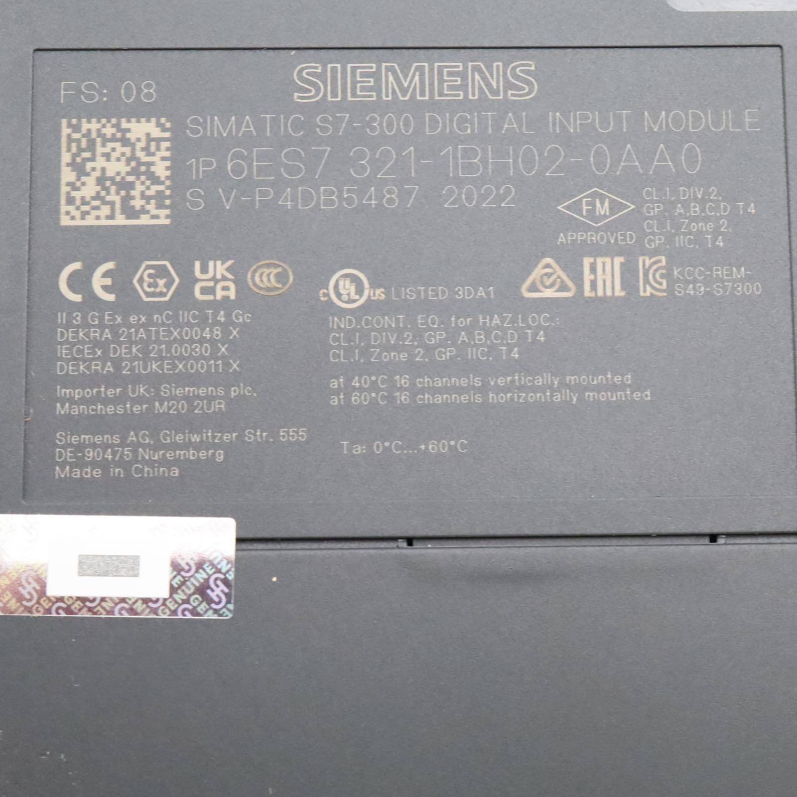 Simatic S7-300 SM321 6ES7 321-1BH02-0AA0 FS:08 OVP-1