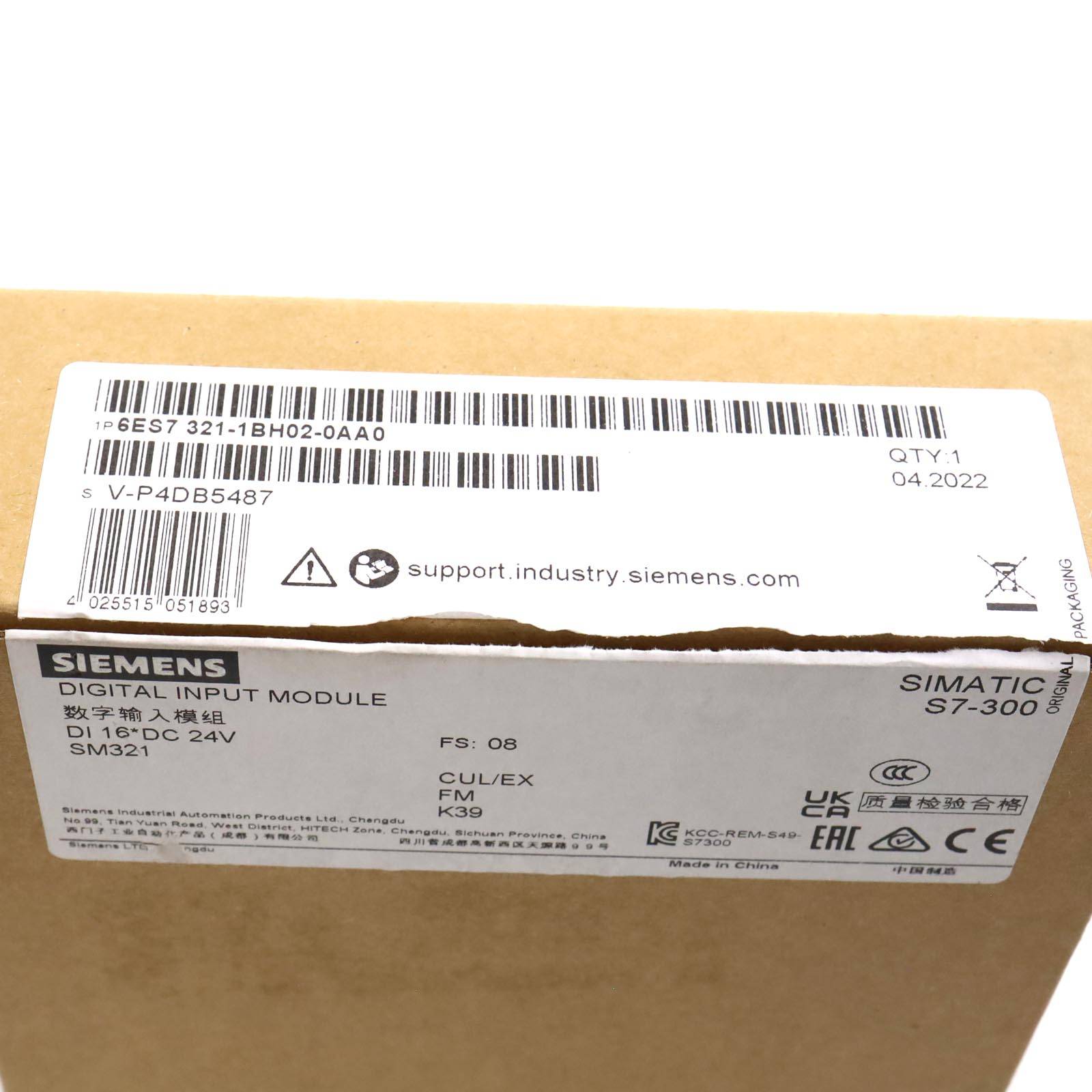 Simatic S7-300 SM321 6ES7 321-1BH02-0AA0 FS:08 OVP-3