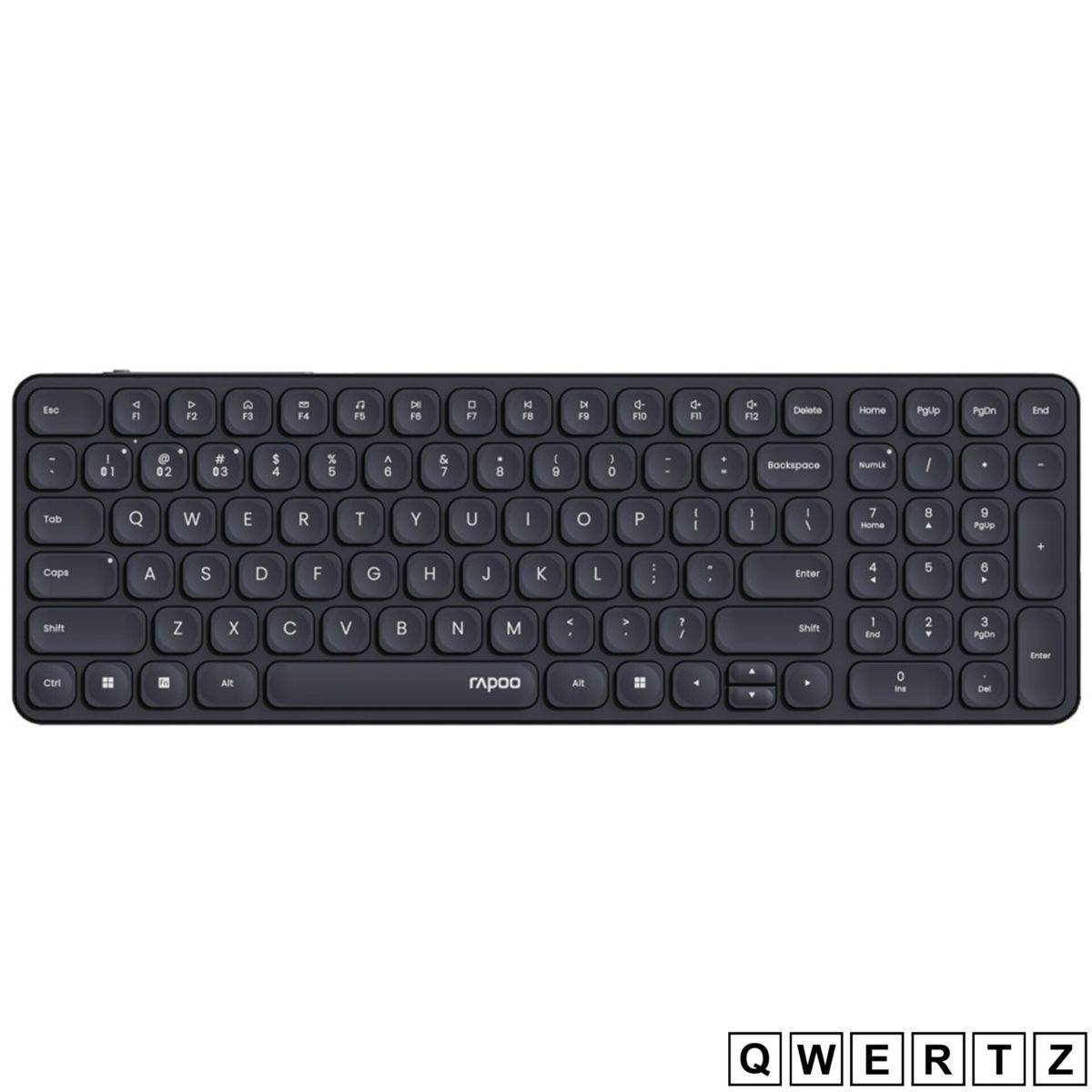rapoo E9310M kabellose Tastatur - QWERTZ DE - schwarz 00226108-0