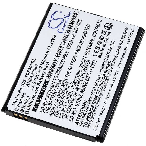 Akku passend für Tenda 4G180 4G185 MF3 mobile Hotspot Typ AHB495060, 3,8V, Li-Ion
