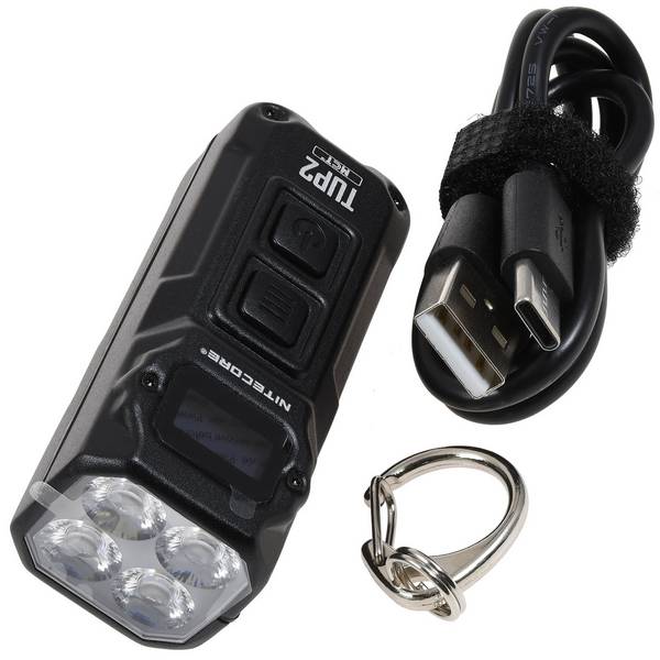 Nitecore TUP2 MCT OLED Mini-Taschenlampe 1200 Lumen Schwarz, Li-Ion