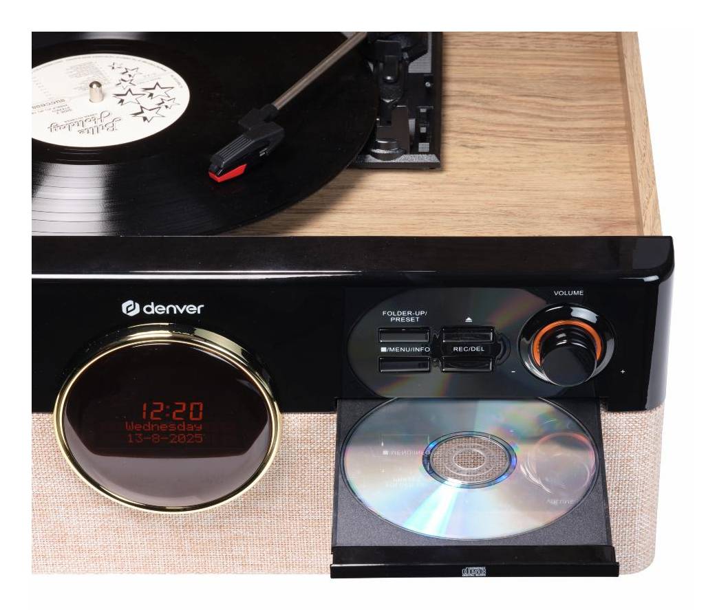 Inter Sales Denver MRD-180, Automatisch, Schwarz, Holz, DAB+, FM, USB Typ-A, 18 W, 485 mm-2