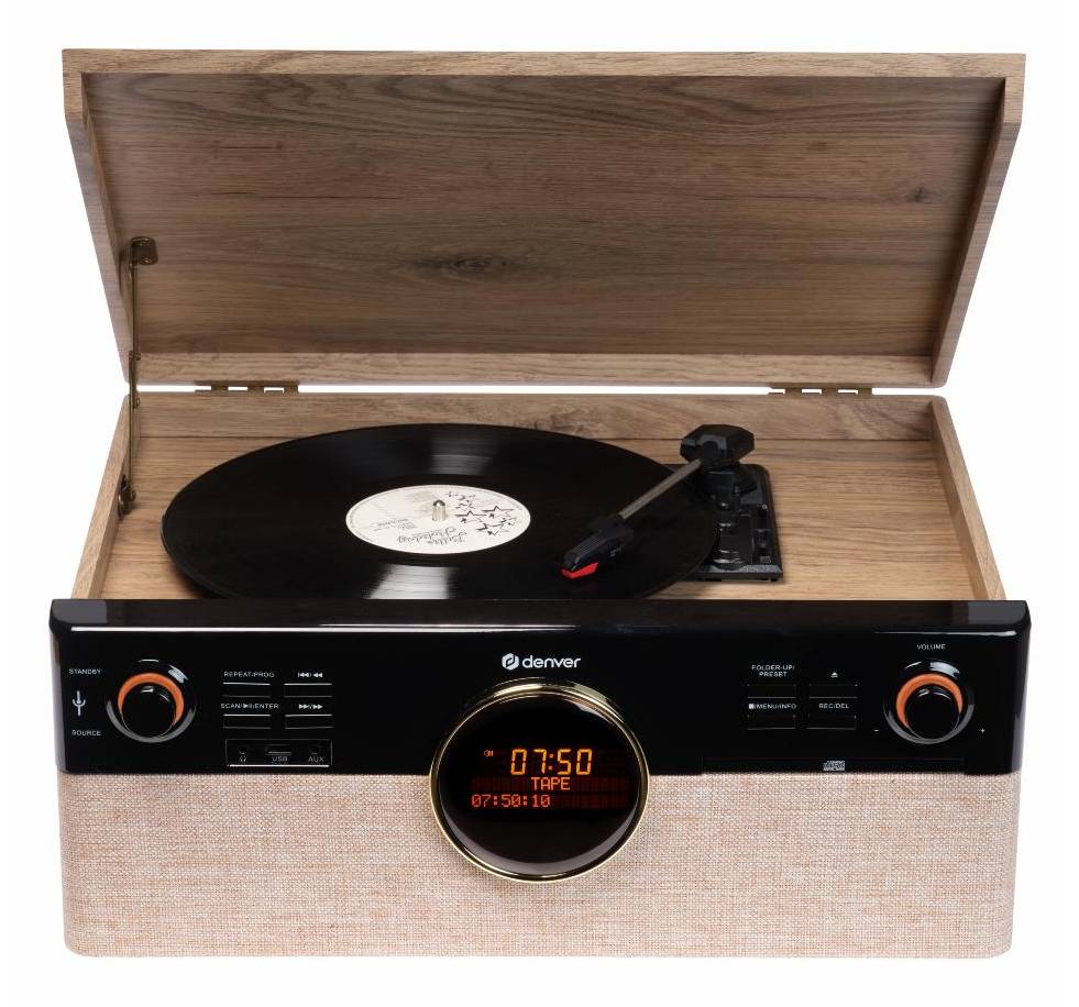 Inter Sales Denver MRD-180, Automatisch, Schwarz, Holz, DAB+, FM, USB Typ-A, 18 W, 485 mm-3