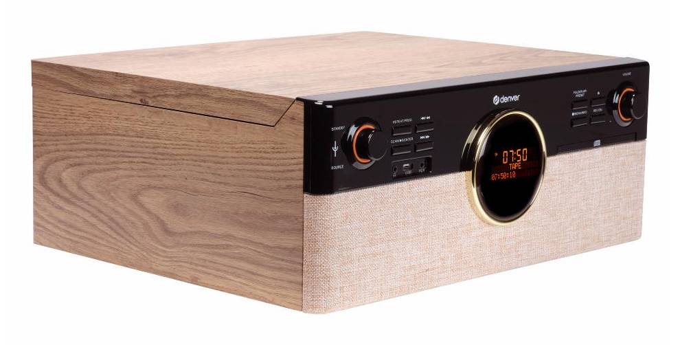 Inter Sales Denver MRD-180, Automatisch, Schwarz, Holz, DAB+, FM, USB Typ-A, 18 W, 485 mm-4