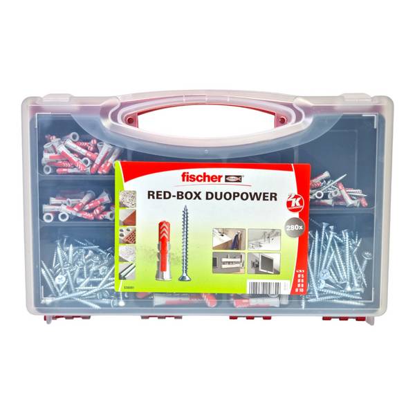 Fischer Red-Box Duopower + Schrauben Set 280 Stück ( 536091 )