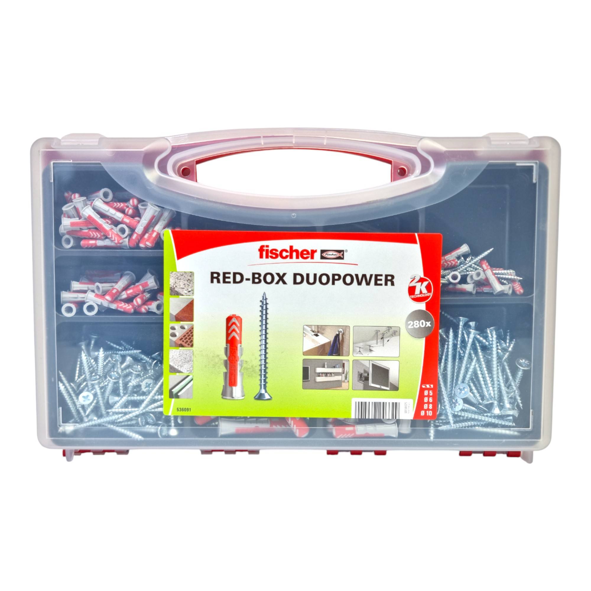 Fischer Red-Box Duopower + Schrauben Set 280 Stück ( 536091 )-0