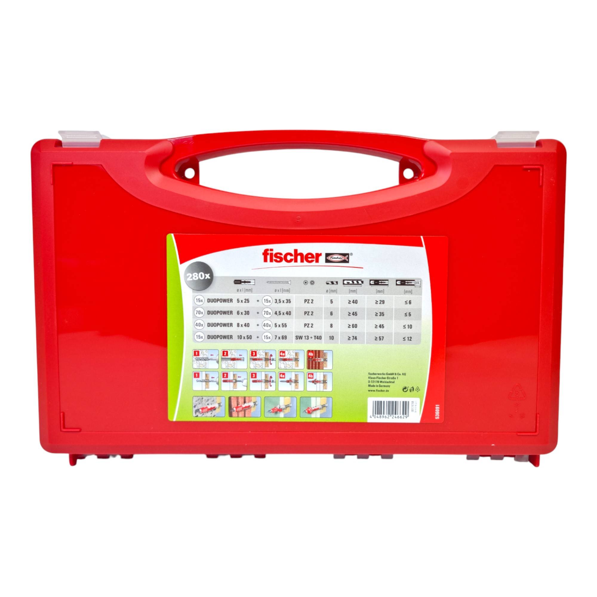 Fischer Red-Box Duopower + Schrauben Set 280 Stück ( 536091 )-2